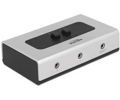 Delock Switch 2 prievadų 3,5 mm rankinis dvikryptis lizdas