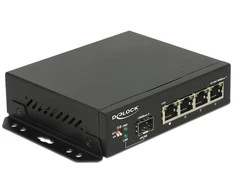 Šakotuvas DeLOCK Switch Gigabit 4 Port + 1 SFP