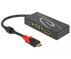 „Delock“ USB Type-C™ skirstytuvas (DP Alt režimas) > 1 x HDMI + 1 x VGA išvestis