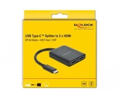 SPLITTER VIDEO DELOCK USB-C (DP ALT MODE)->2X HDMI MST/VXP JUODA