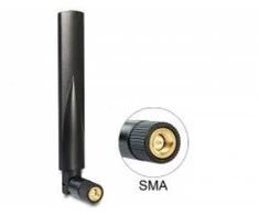 Delock GSM / UMTS antenos SMA kištukas 1.0 - 3.5 dBi omnidir.l su pakreipimu. juodas