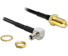 Delock SMA T- 9, 0,17m, Juoda (88487)
