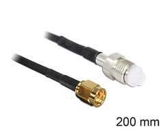 Delock 88596 - 0.2 m - RG-174 - SMA - FME - Juodas