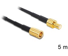 Kabelis Delock DeLOCK 88649, 5 m, RG-174, SMB, SMB, Juodas