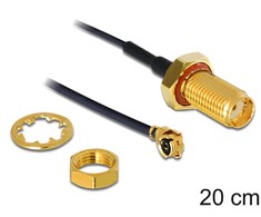 Delock antenos kabelio SMA lizdas, skirtas montuoti > Suderinamas su MHF /U.FL-LP-068