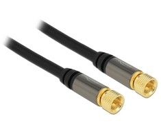 DeLOCK 88918, 1 m, RG-6/U, F, F, Juodas