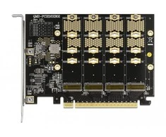Delock PCI Express x16 kortelė iki 4 x vidinio NVMe M.2 rakto M – išsišakojimas