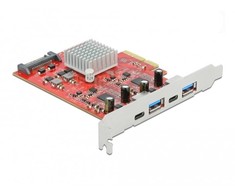 Kontroler Delock PCIe 3.0 x4 - 2x USB-C + 2x USB 3.2 Gen 2 (89041)