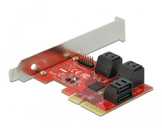 DELOCK 6 prievadų SATA PCI Express x4 plokštė - žemo profilio formatas
