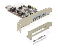 Delock PCI Express kortelė > 3 x išorinis + 1 x vidinis USB 3.0 tipo A lizdas
