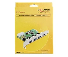 Delock PCI Express kortelė -> USB 3.0 4 prievadų NEC