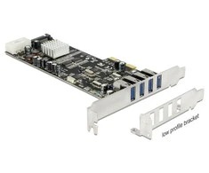 KARTA PCI EXPRESS X4->4X USB-A 3.0 QUAD CHANNEL DELOCK