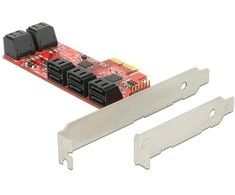 Delock PCI Express kortelė > 10 x vidinė SATA 6 Gb/s, žemo profilio formos koeficientas