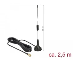 Delock Antenne LTE SMA St. 2dBi starr omni. Anschlusskabel RG-174 2,5m outdoor