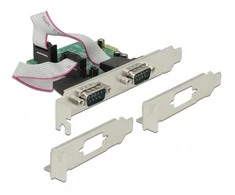 Delock PCI Express x1 Karte zu 2 x Seriell RS-232 High Speed 921K mit Spannungsversorgung
