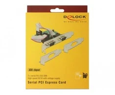 Delock PCI Express x1 Karte zu 2 x Seriell RS-232 High Speed 921K mit Spannungsversorgung