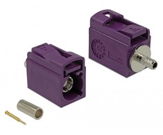 Delock FAKRA D Buchse 21 mm (kurz) zum Crimpen