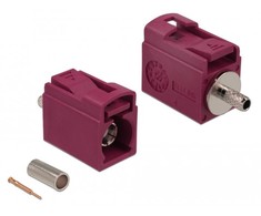 Delock FAKRA L Buchse 21 mm (kurz) zum Crimpen