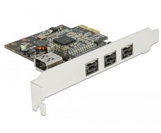 Karta jungiama į tinklą Delock DELOCK PCIe-Card > 3x ect. FireWire B + int. FireWire A