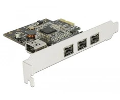 Karta jungiama į tinklą Delock DELOCK PCIe-Card > 3x ect. FireWire B + int. FireWire A