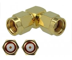 Delock Adapteris RP-SMA Stecker zu RP-SMA Stecker 90° 3 GHz