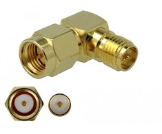 Delock Adapteris SMA Stecker zu RP-SMA Buchse 90° 3 GHz