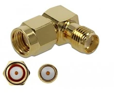 Delock Adapteris RP-SMA Stecker zu SMA Buchse 90° 10 GHz