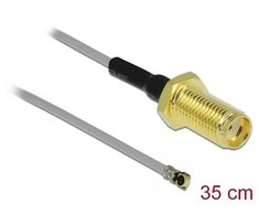 Delock Antennenkabel SMA Buchse zum Einbau zu MHF® 4 Stecker 0.81 35 cm