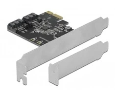 Delock 2 prievadų SATA PCI Express x1 plokštė – žemo profilio formatas