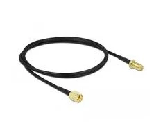 Delock Antennenkabel RP-SMA Stecker zu RP-SMA Buchse LMR/CFD100 1 m low loss