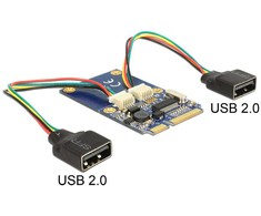 Šakotuvas Delock 95242 – Mini PCI Express – USB 2.0 – 0,48 Gbit/s – Windows 7 Enterprise, Windows 7 Enterprise x64, Windows 7 Home Basic, Windows 7 Home Basic... – USB