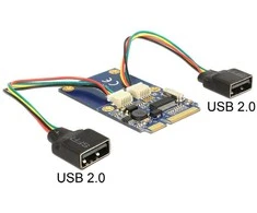 Šakotuvas Delock 95242 – Mini PCI Express – USB 2.0 – 0,48 Gbit/s – Windows 7 Enterprise, Windows 7 Enterprise x64, Windows 7 Home Basic, Windows 7 Home Basic... – USB