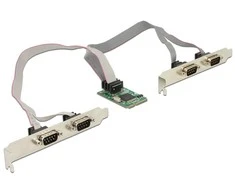 Kontroler Delock Mini PCI Expr Card 4x D-Sub9 (95243)