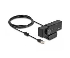Delock USB UHD Webcam mit Mikrofonas 4K 30 Hz 110° Blickwinkel und Stativ