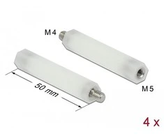 Delock tarpiklis M5 x M4, šešiakampis, viduje / išorėje, 50 mm natūralus 4 vnt