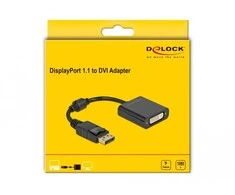 Delock Adapteris DisplayPort 1.1 pasyvioji juoda DVI moteriška