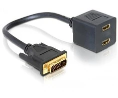 Delock Adapteris DVI 25 kištukinis ir 2x HDMI lizdas
