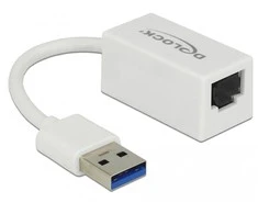 Karta jungiama į tinklą Delock DELOCK Adapteris SuperSpeed USB-A St > Gigabit LAN komp. Weiß