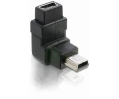 ADAPTER USB MINI(M)->USB MINI(F) KAMPINIS GÓRA JUODA DELOCK