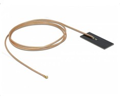 Delock Antenne WLAN MHF® I Stecker 802.11 ac/ax/a/h/b/g/n 0,5 - 1,2 dBi 1 m