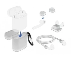 Delock Apple AirPods priedų rinkinys baltas