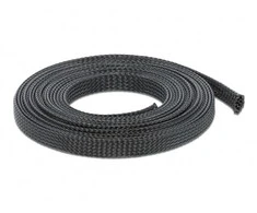 OPLOT NA KABLE DELOCK 10M 12MM ROZCIĄGANY JUODA POLIESTER