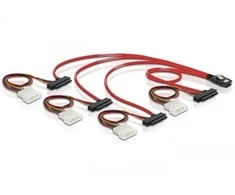 Delock Cable mini SAS SFF-8087 > 4 x SAS SFF-8482 + Galia 50 cm