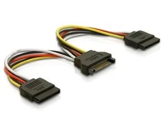 DELOCK Adaptor Power SATA HDD2x zu 15Pin-St 15cm
