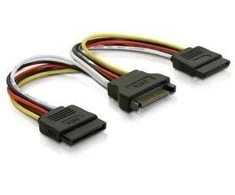 DELOCK Adaptor Power SATA HDD2x zu 15Pin-St 15cm