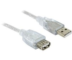 Kabelis USB Delock USB-A - USB-A 1,8 m Baltas (82239)