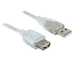Kabelis USB Delock USB-A - USB-A 1,8 m Baltas (82239)
