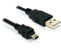 Delock kabelis USB 2.0 > USB-B mini 5 kontaktų kištukas/vyras 1,5 m