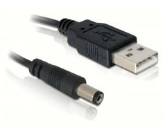 Delock Kabelis USB Power > DC 5,5 x 2,1 mm Stecker 1,0 m