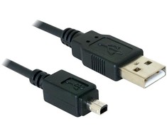 LAIDAS USB MINI(M) 4 PIN->USB-A(M) 2.0 1.5M JUODA (MITSUMI) DELOCK